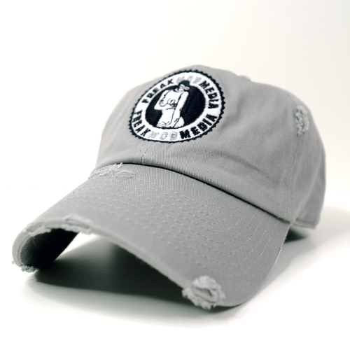 FreakMob Circle Logo Distressed Dad Hat - Grey